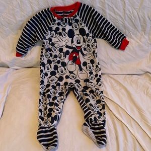 18 mths Mickey Mouse Footed pajamas.